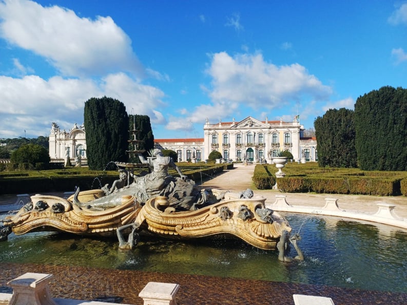 Palácio Nacional de Queluz in Portugal met barokke architectuur